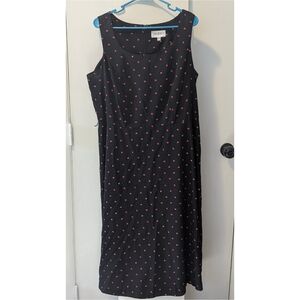 Studio I Black Dress with Red Design Size 16W